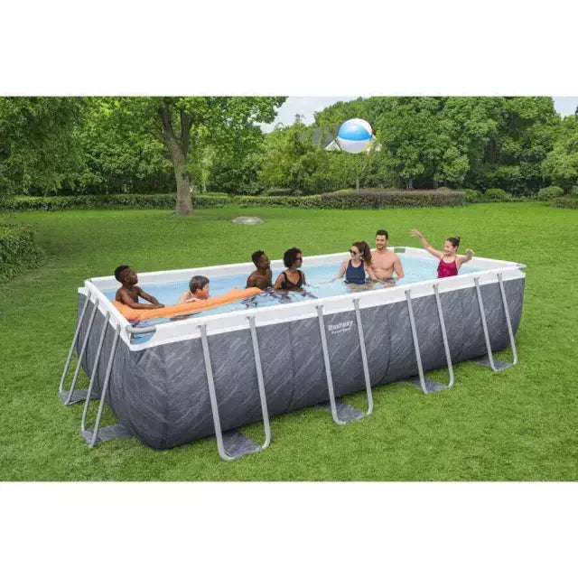 Piscina Bestway Rectangular C/Filtro Gris 5.49MX2.74MX1.22M
