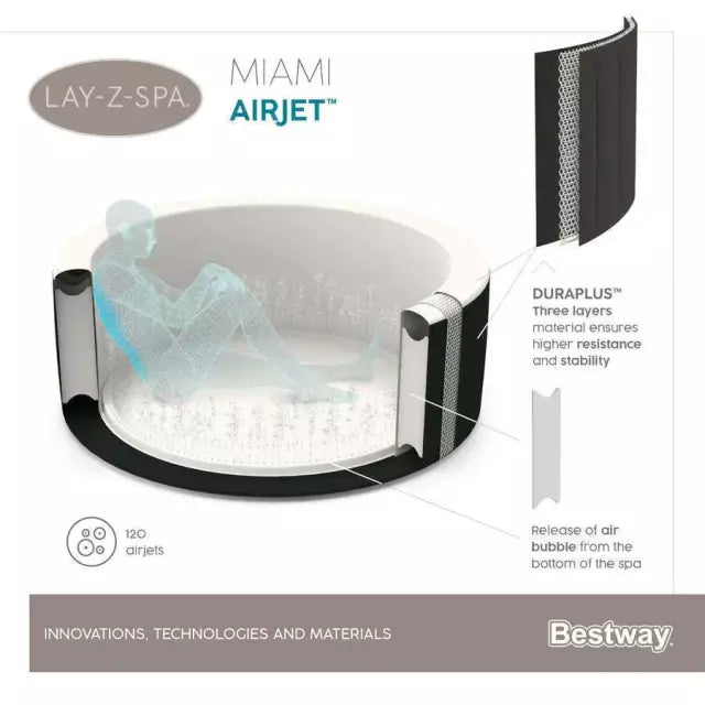 Hot Tub Spa Inflable Miami 4 Personas Bestway