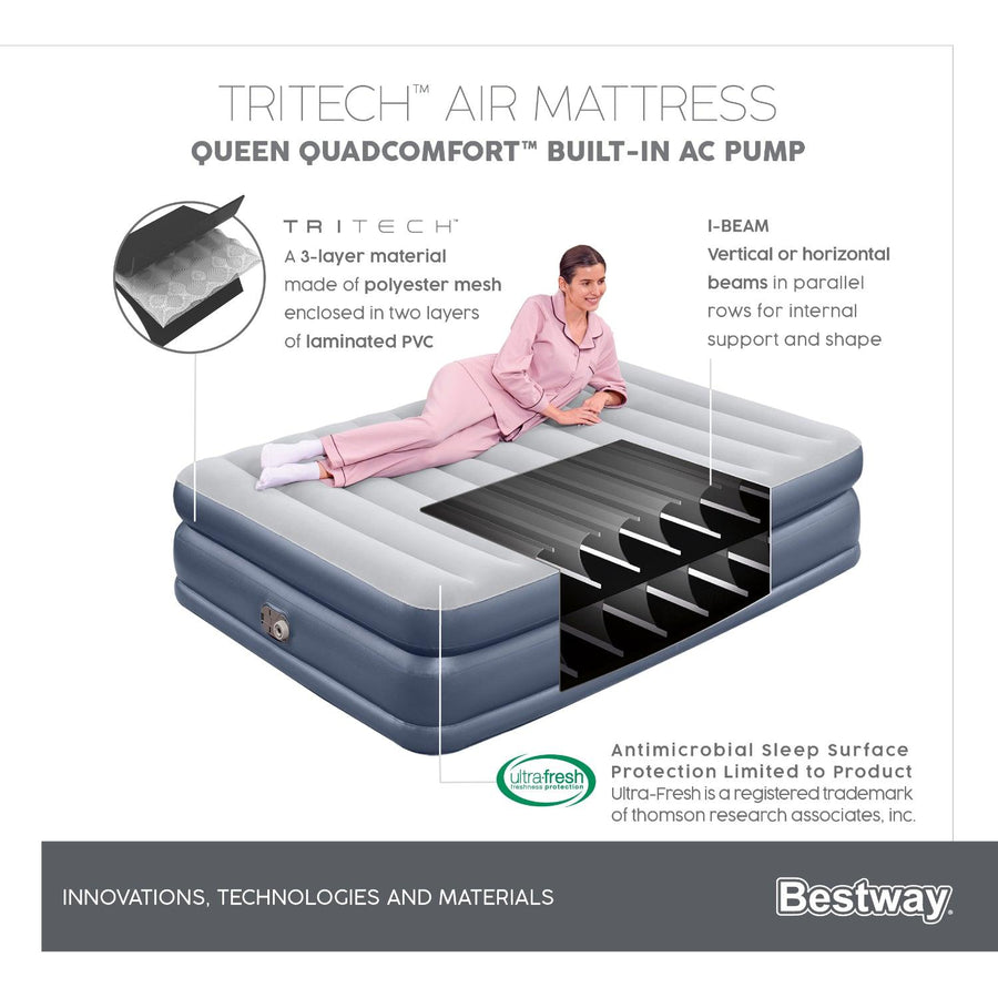 Colchón Inflable Eléctrico Queen 2.03MX1.52MX51cm Bestway